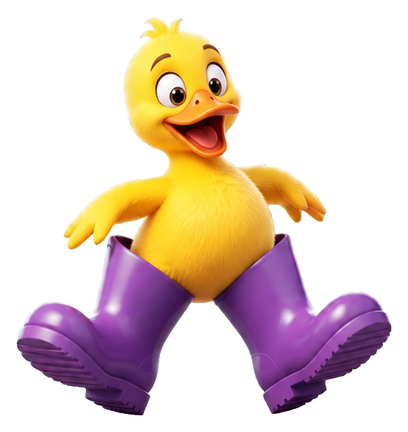 Preview for Duck In Oversized Rain Boots Sticker