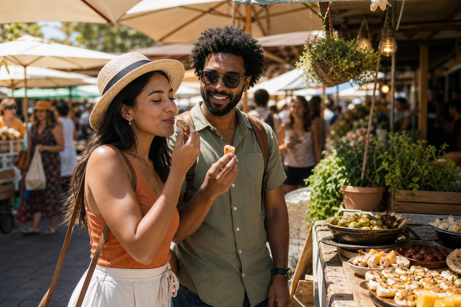 Preview for Outdoor Food Market Travel Background