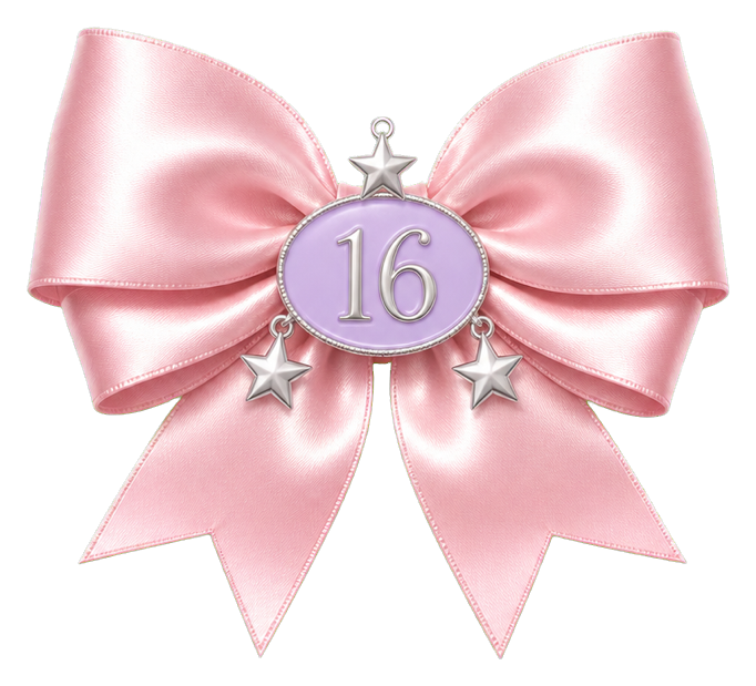 Preview for Pink Bow Sweet 16 Sticker Graphic
