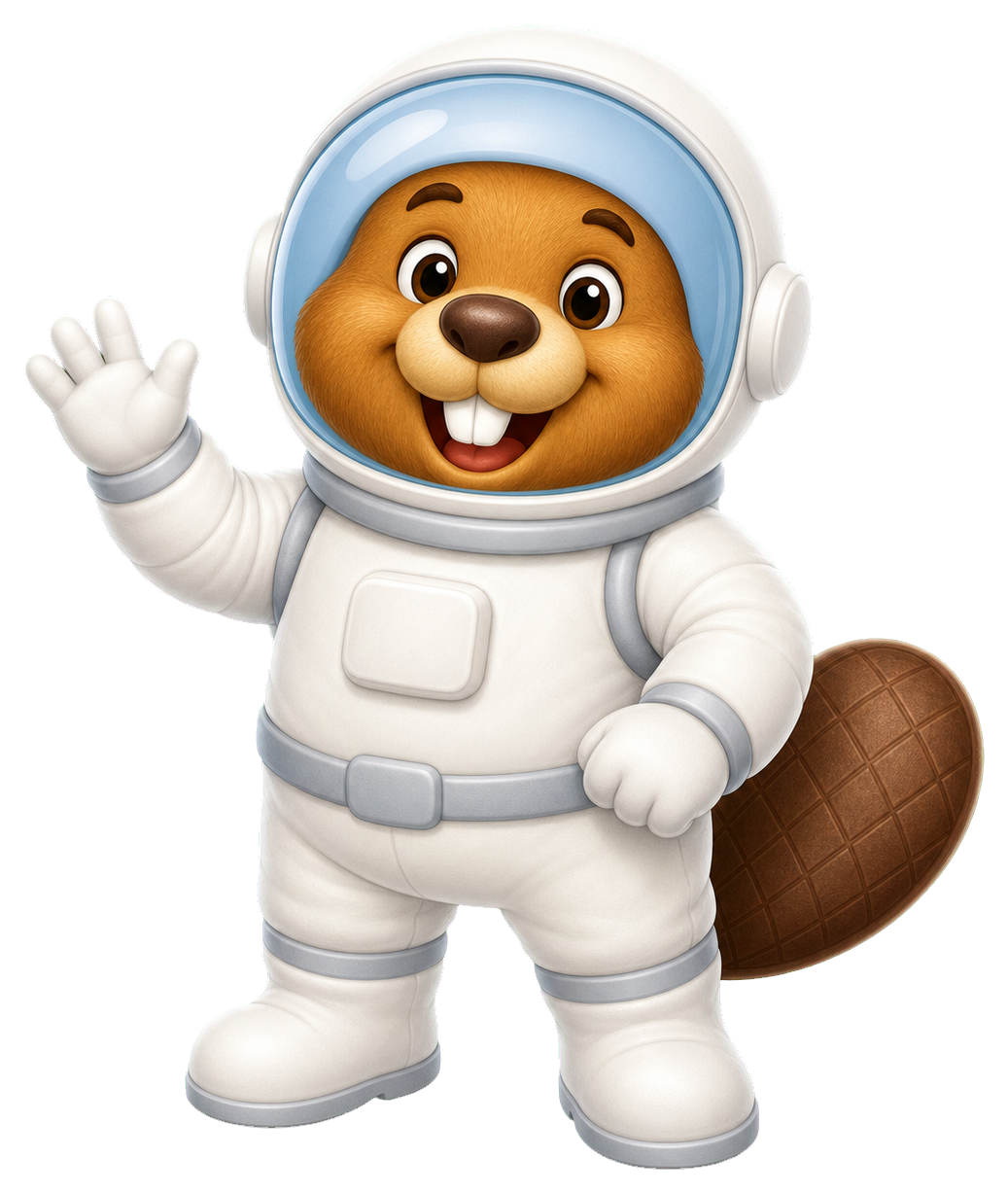 Preview for Astronaut Beaver Sticker