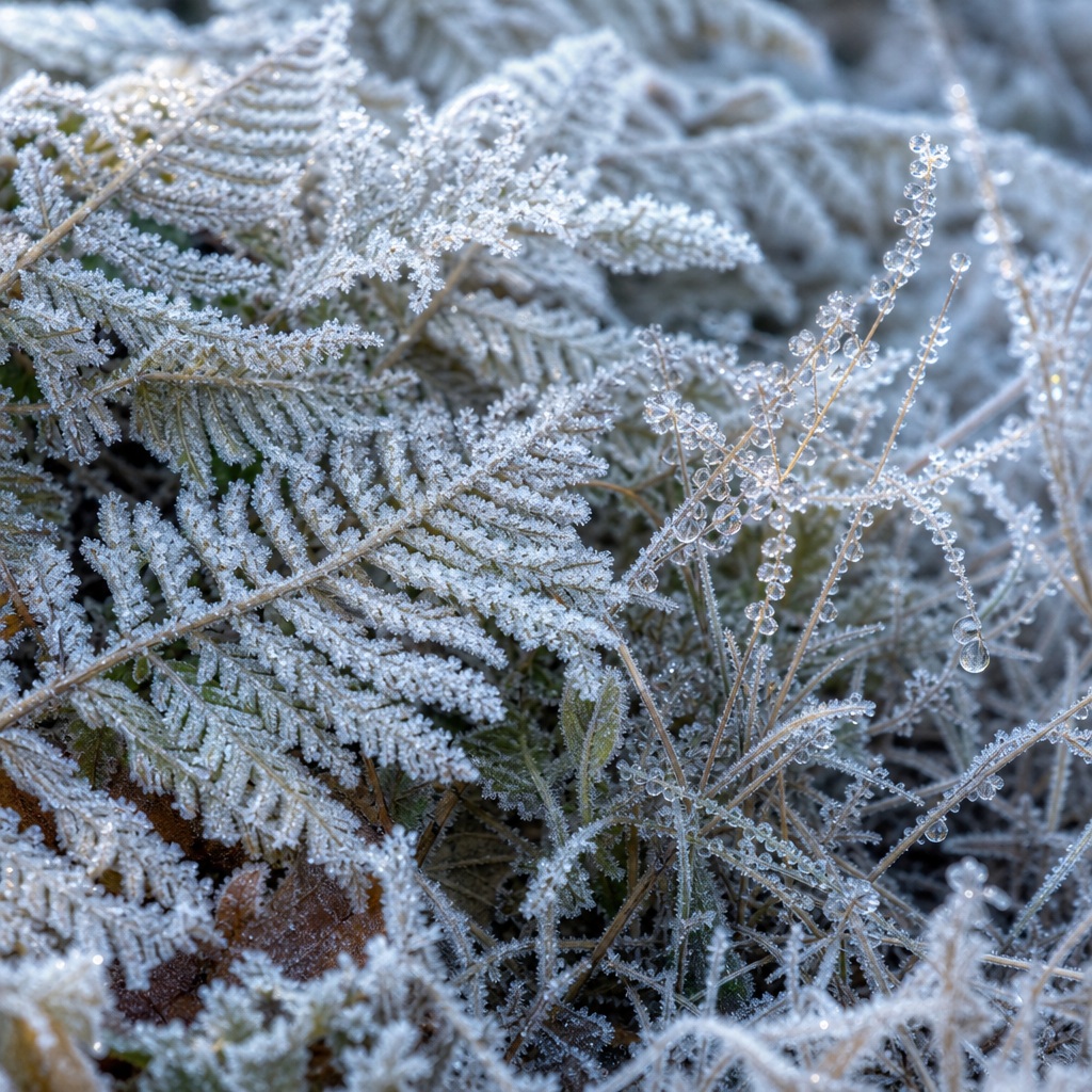 Preview for Frozen Fern Frost Texture Background