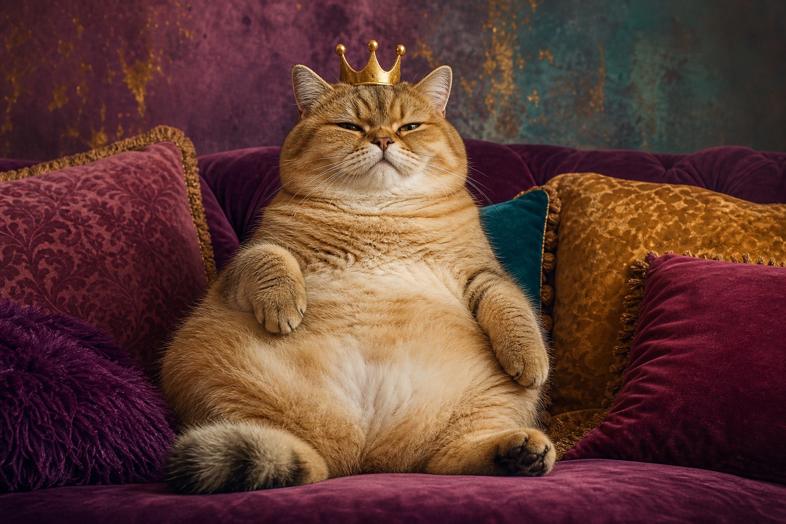 Preview for Regal Cat On Couch Stock Background