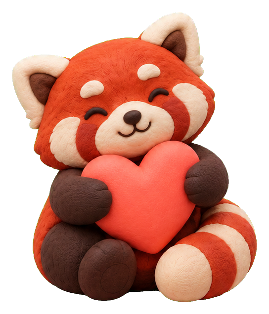 Preview for Red Panda Heart Hug