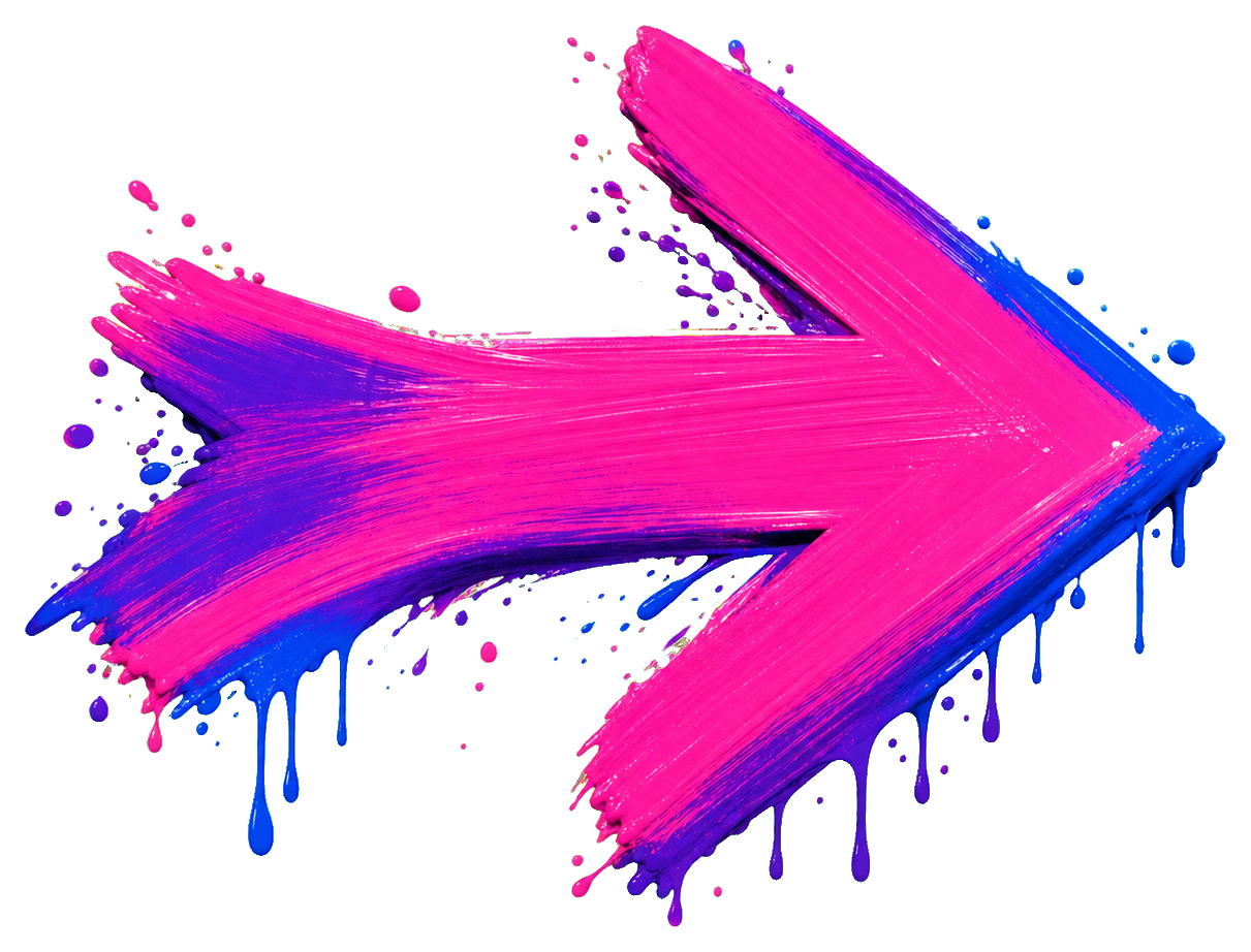 Preview for Pink Brushstroke Arrow Sticker