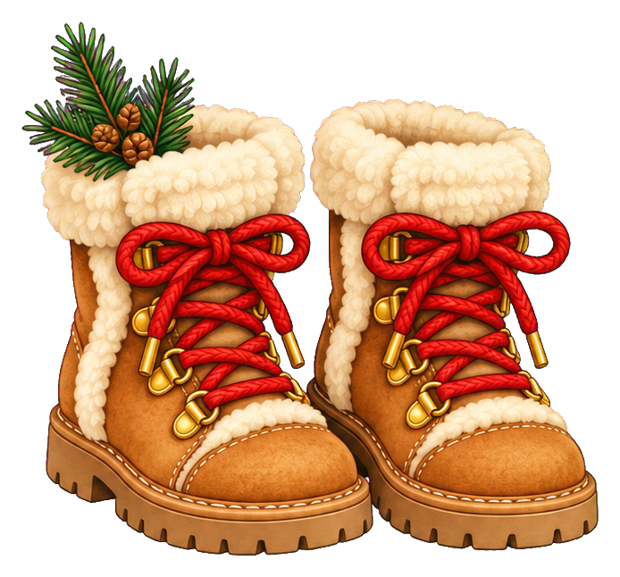 Preview for Christmas Snow Boots With Pine Sprig