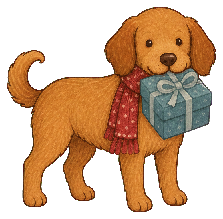 Preview for Cranberry Scarf Christmas Dog Sticker