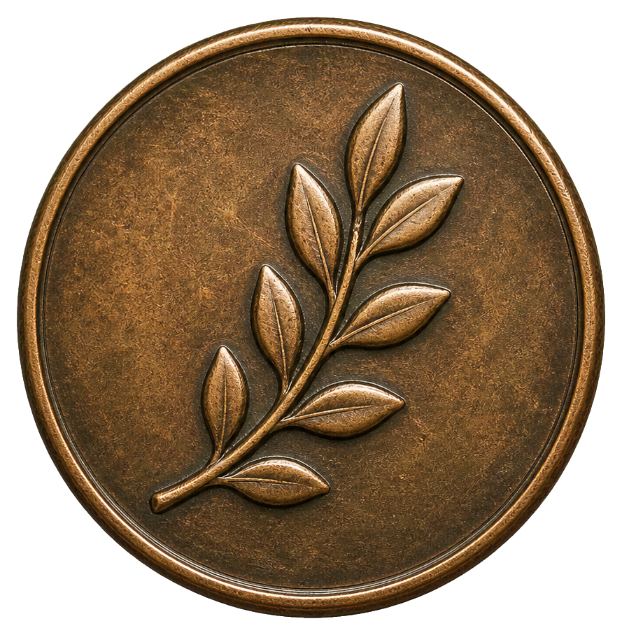 Preview for Antique Laurel Branch Bronze Coin Sticker