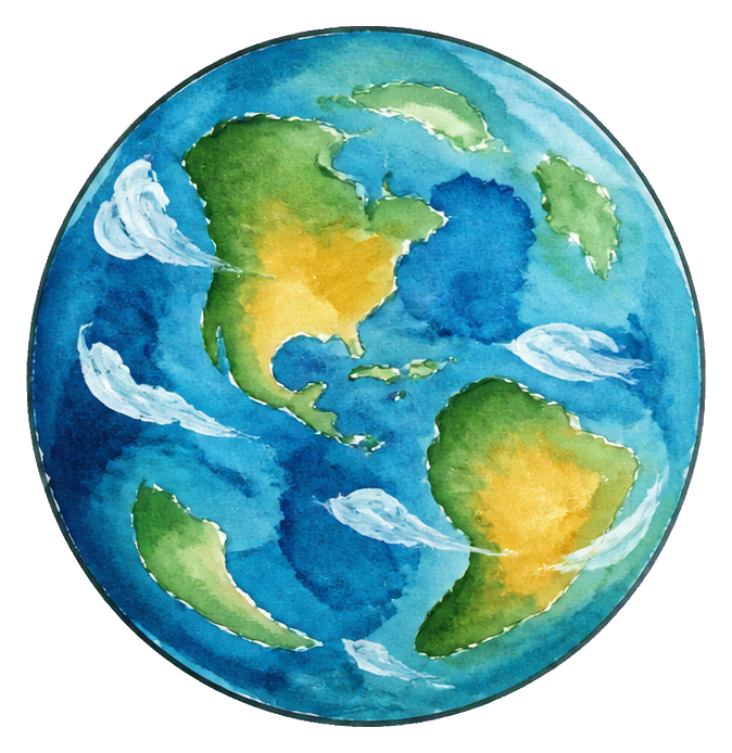 Preview for Watercolor Earth Sticker