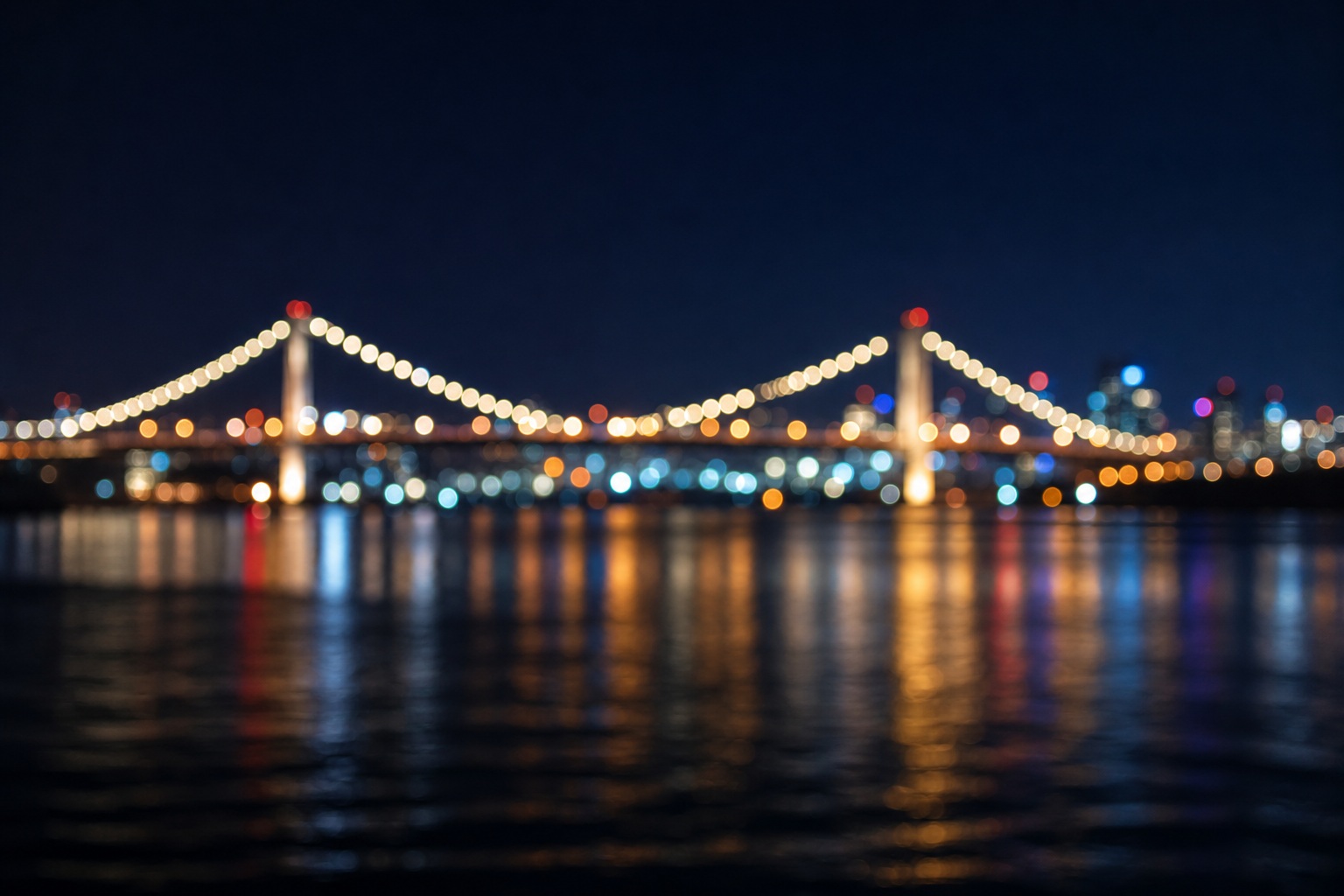 Preview for Bridge Lights At Night Background