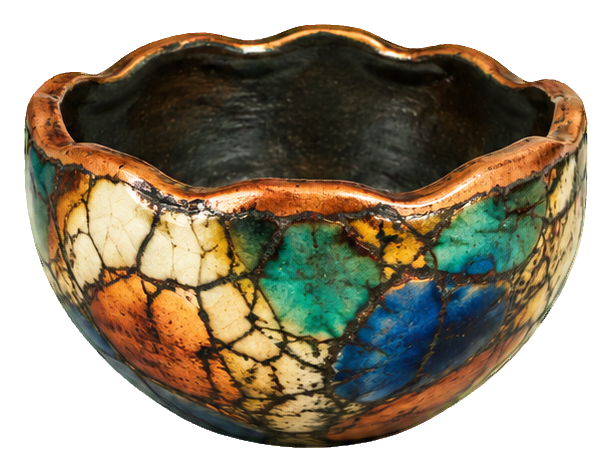 Preview for Raku Pottery Scalloped Bowl