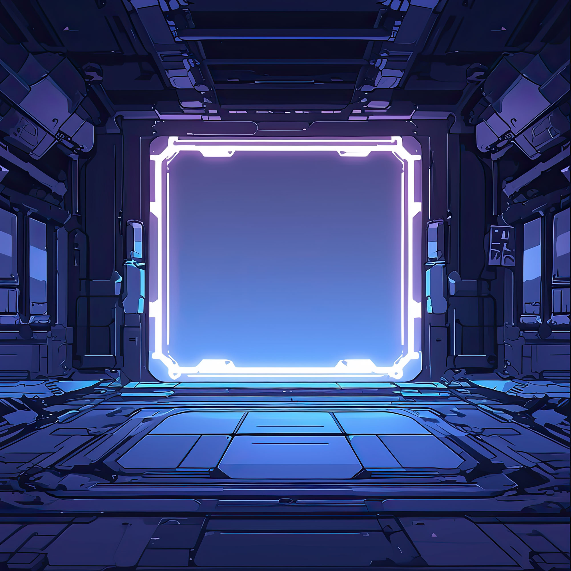 Preview for Futuristic-room-design-template-sci-fi-backdrop-background-1384e