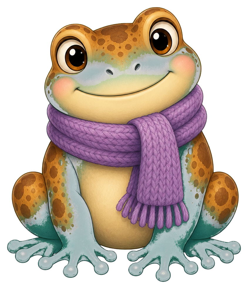 Preview for Cozy Scarf Frog Sticker