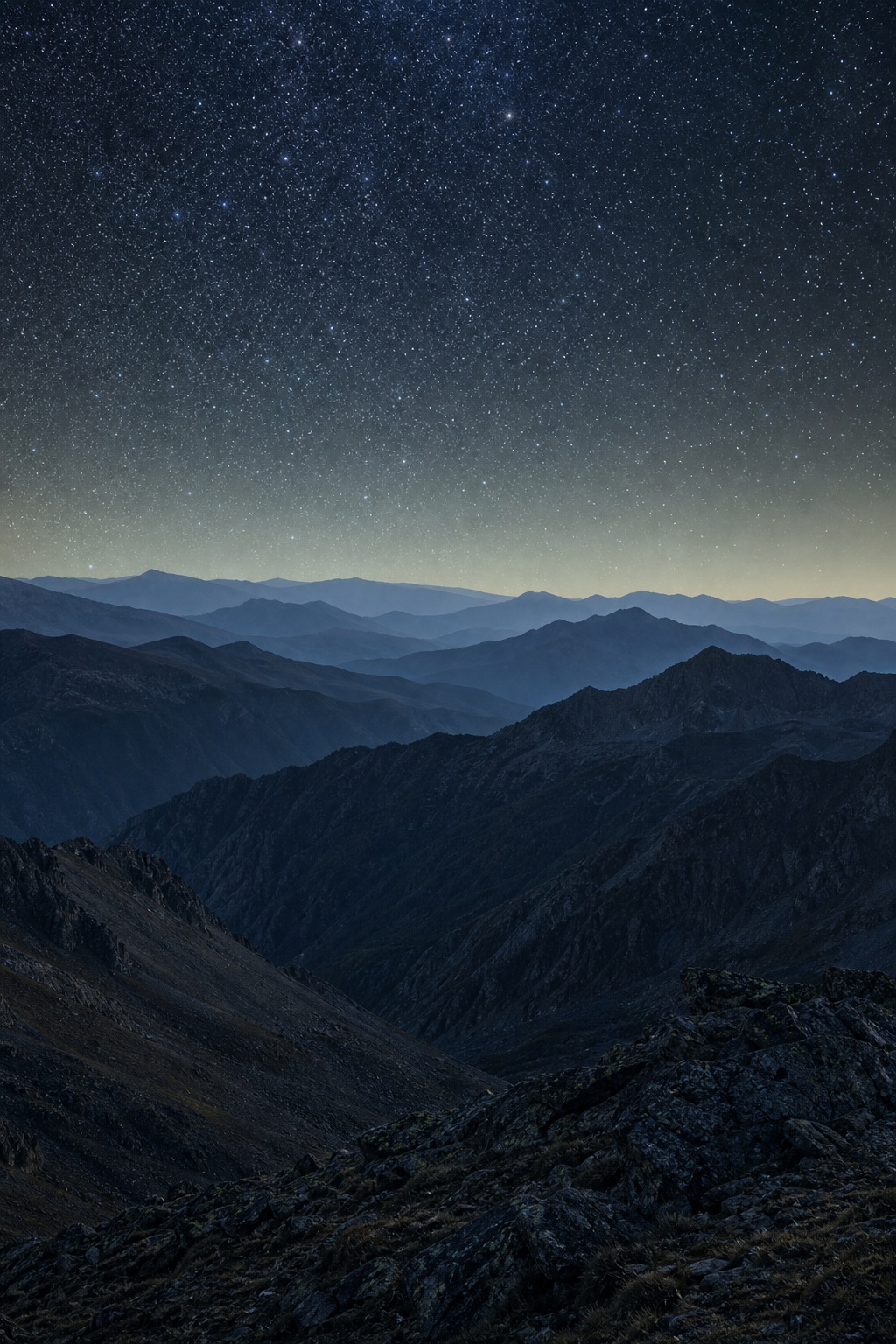 Preview for Starry Mountain Landscape Background