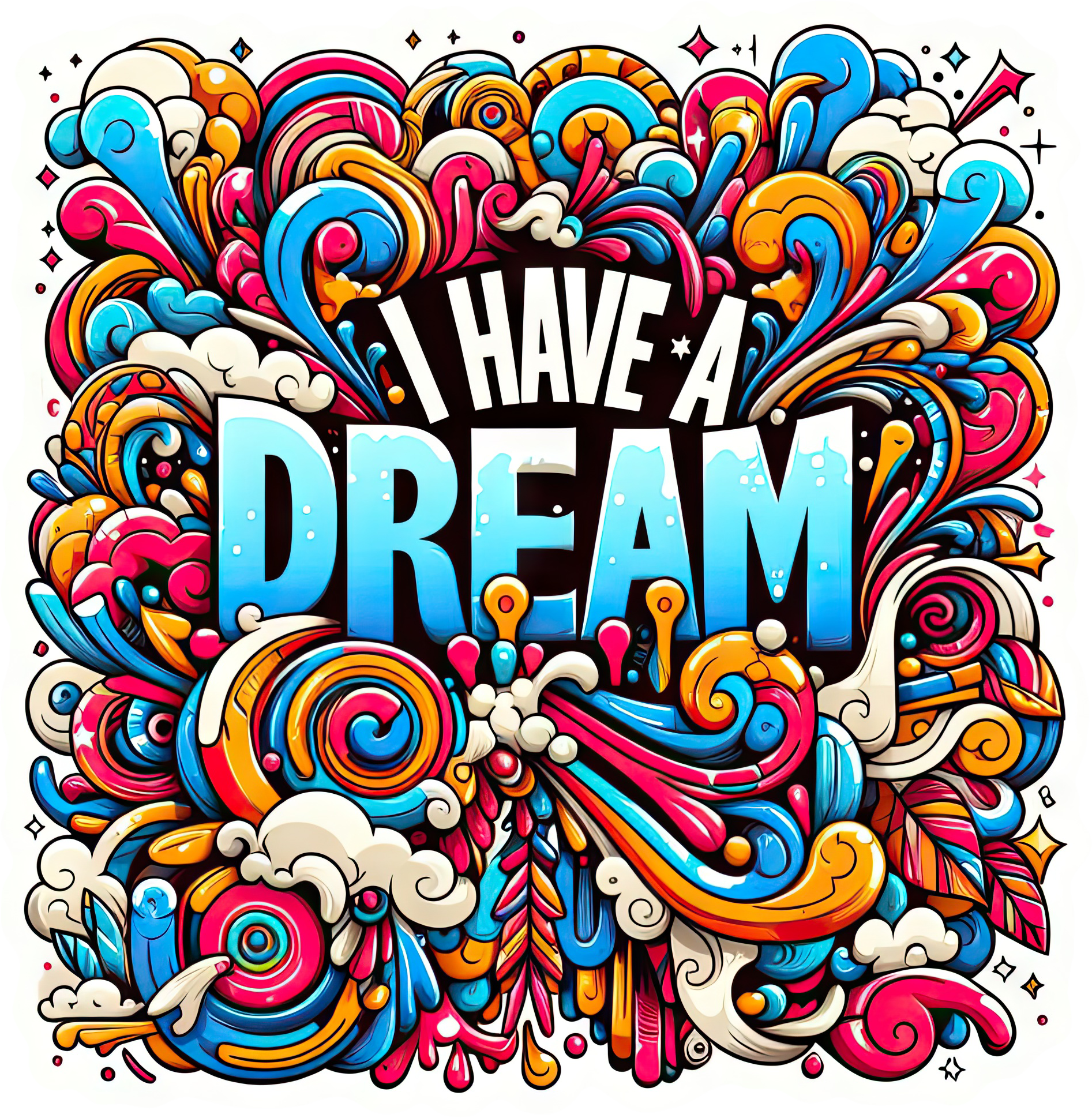 Preview for Vibrant-dream-design-mlk-sticker-51e04