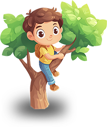 Preview for Cartoon-boy-climbing-tree-character-sticker-ce8dc