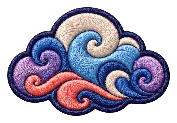 Preview for Embroidered Cloud Sticker