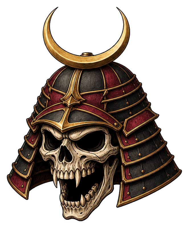Preview for Samurai Skull Sticker