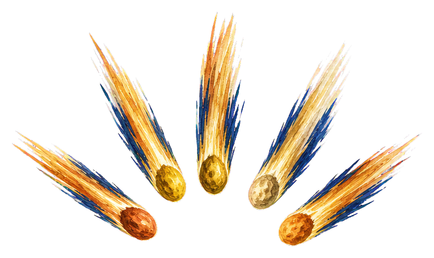 Preview for Meteor Shower Sticker For Space Designs