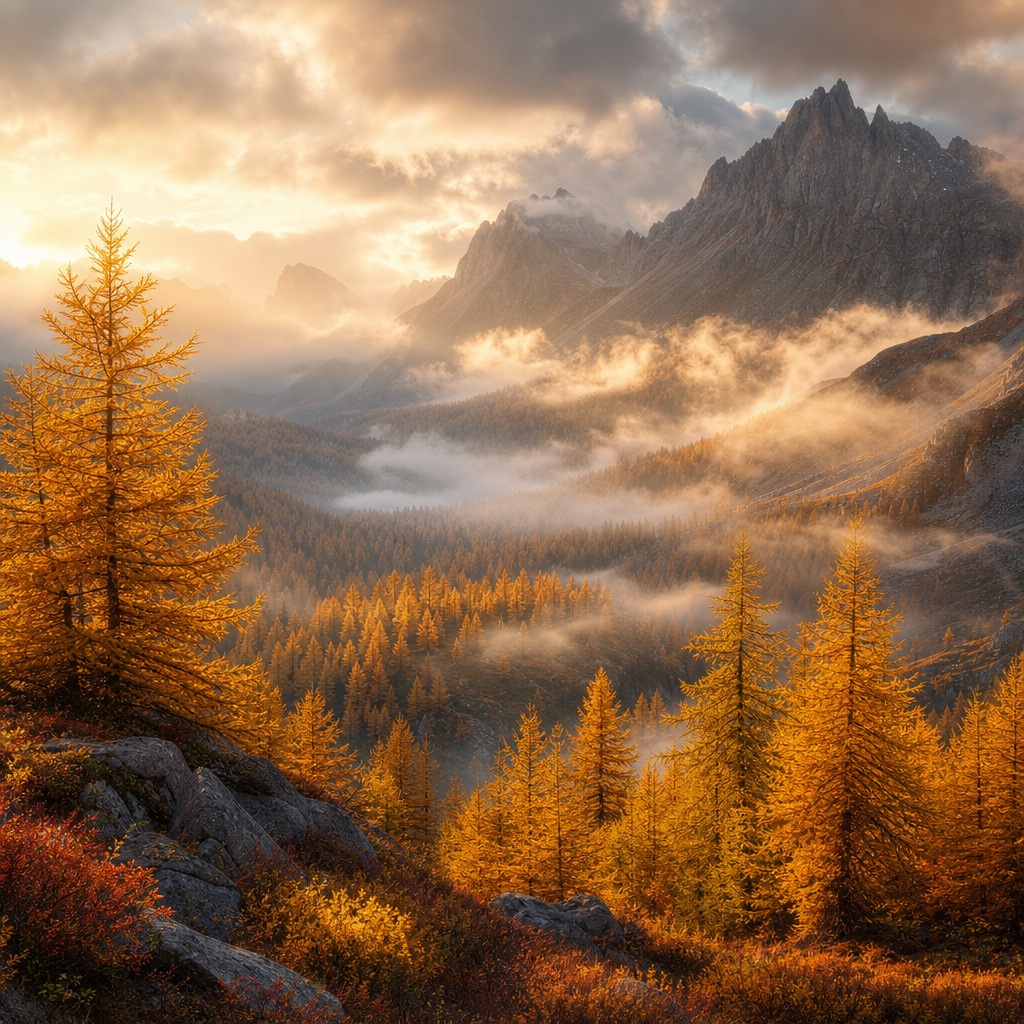 Preview for Autumn Valley Haze Stock Background