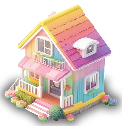 Preview for Colorful-house-illustration-building-sticker-c9a6e
