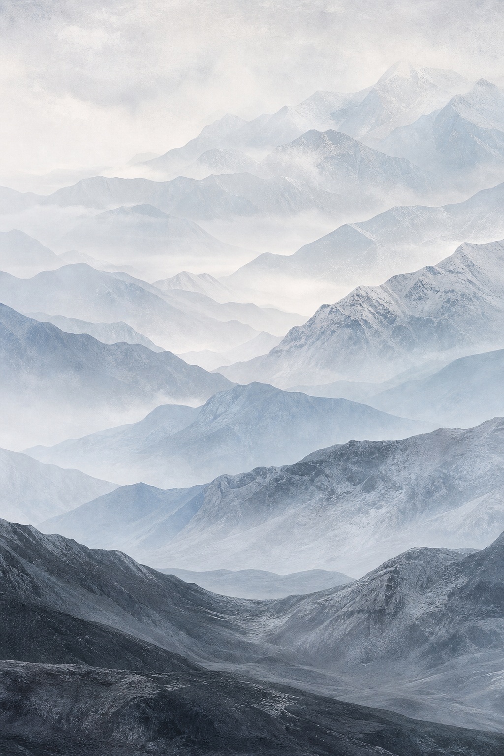 Preview for Icy Neutral Mountain Layers Background