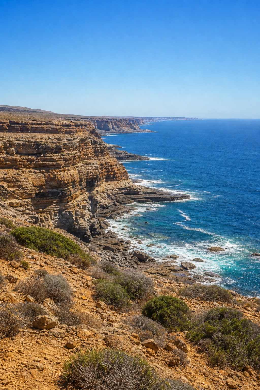 Preview for Dry Noon Coastal Cliffs Stock Background