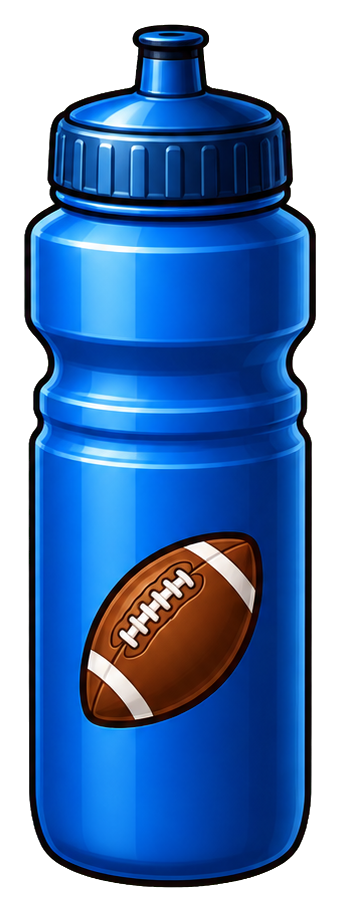 Preview for Football Water Bottle Sticker Graphic