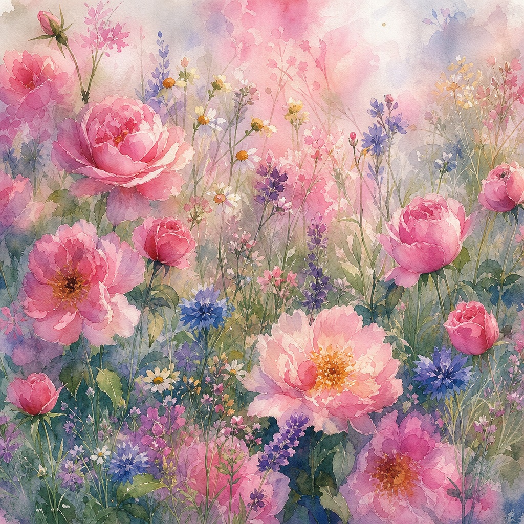 Preview for Watercolor Wildflower Floral Background