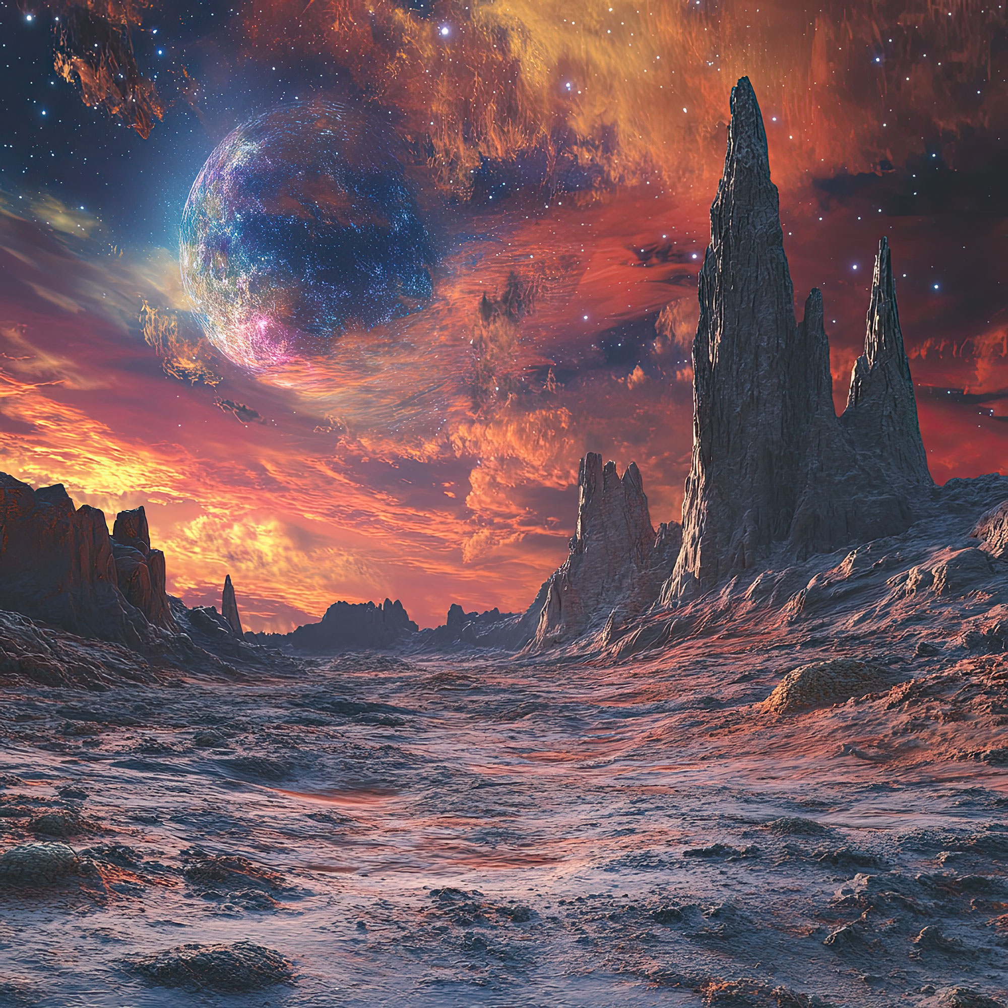 Preview for Cosmic-landscape-dusk-nature-backdrop-background-ade4b