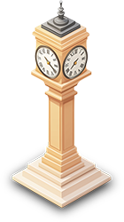 Preview for Vintage-double-faced-clock-tower-islandobjects-sticker-83bad