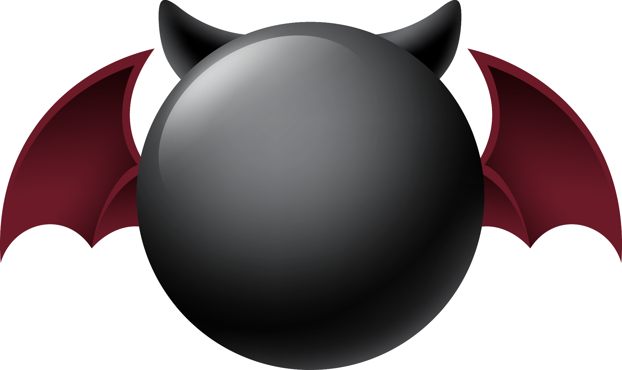 Preview for Spooky-black-ball-with-bat-wings-halloween-emoji-sticker-3f3a3