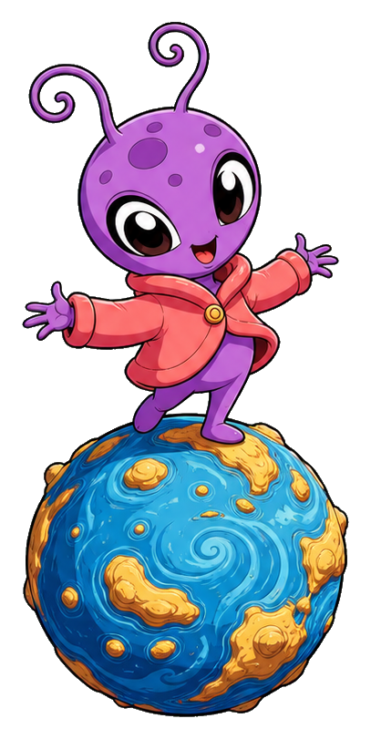 Preview for Anime Alien Sticker Graphic For Space Designs