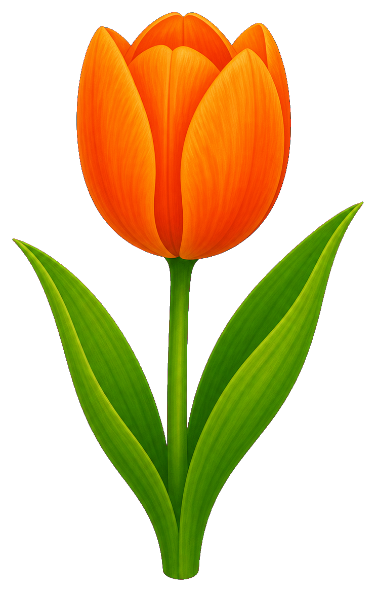 Preview for Orange Tulip Stem Sticker