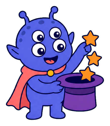 Preview for Funny Cartoon Alien Sticker