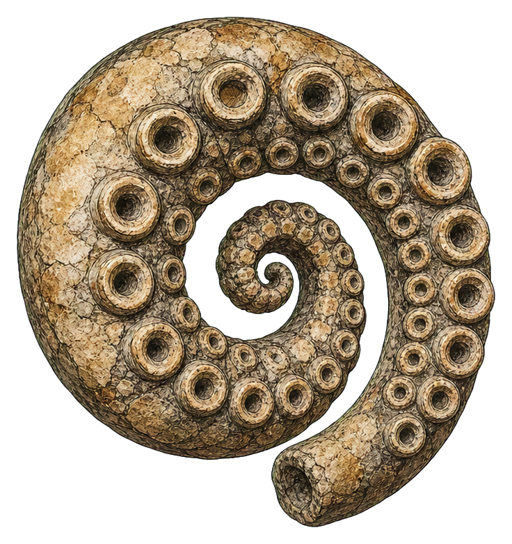 Preview for Cephalopod Tentacle Vintage Fossil Sticker
