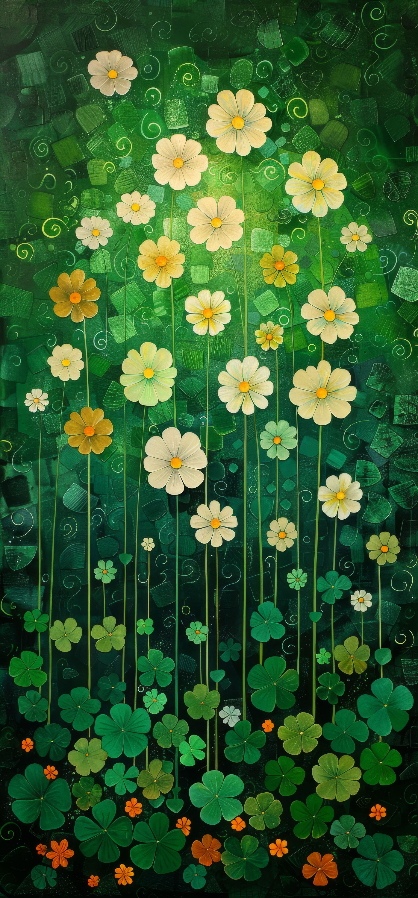 Preview for Vibrant-floral-pattern-art-st-patricks-background-a3471