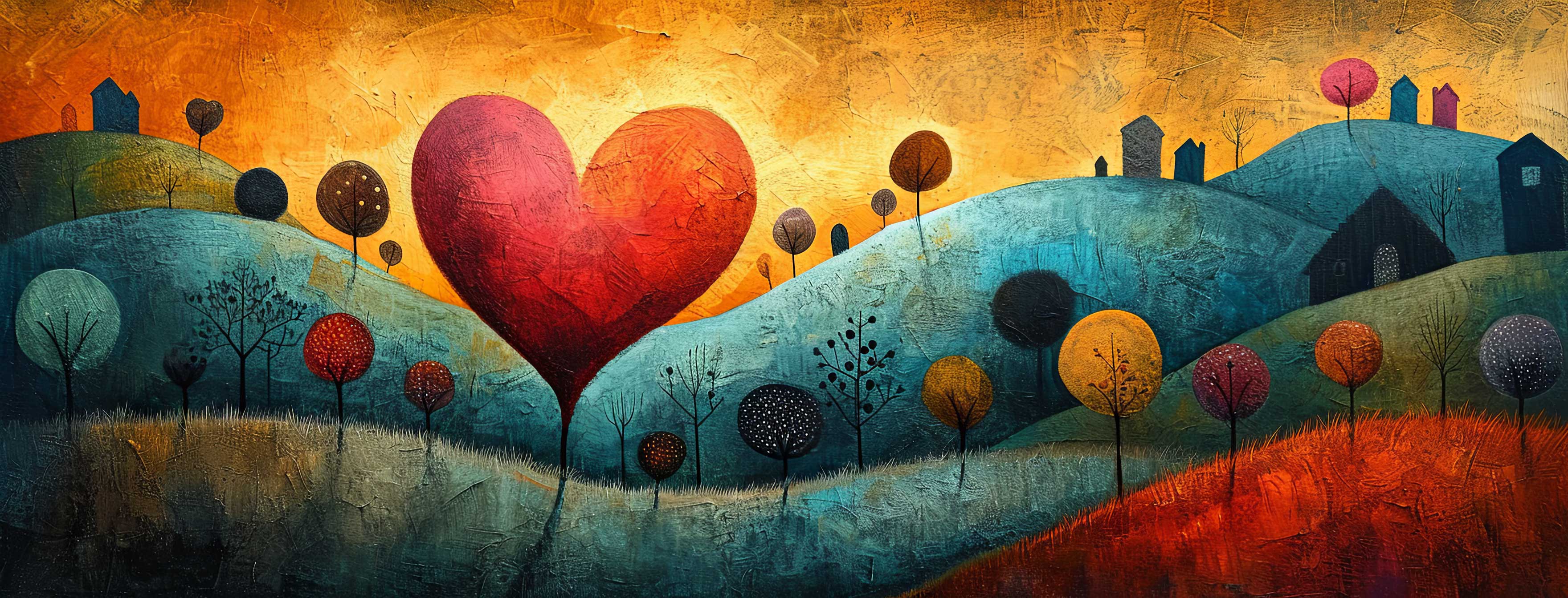 Preview for Heartfelt-landscape-art-heart-cover-background-94433