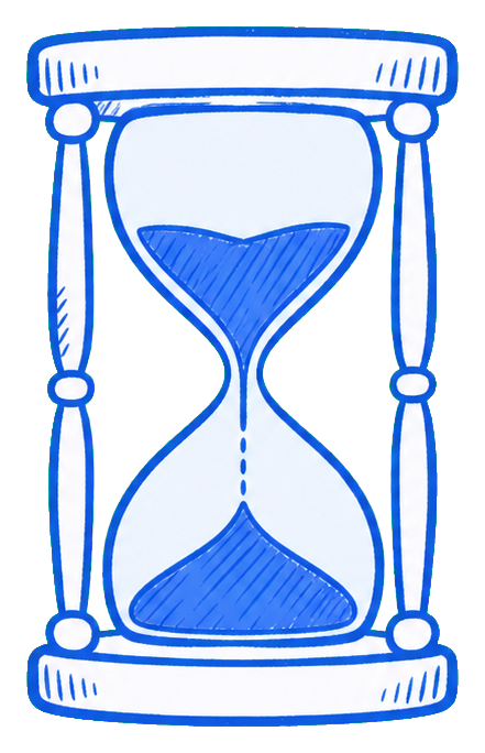 Preview for Time Hourglass Blue Sticker