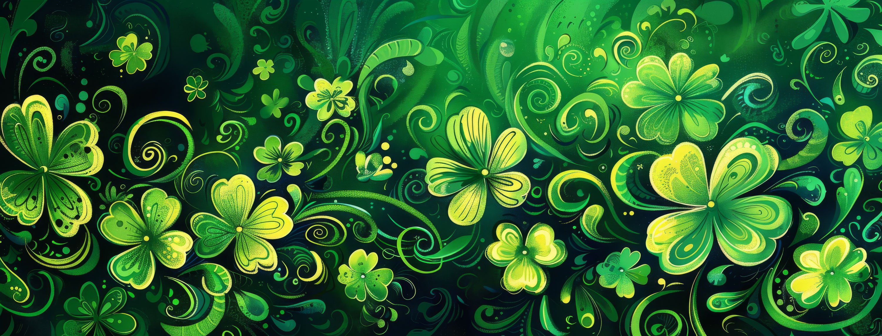 Preview for Shamrock-floral-pattern-st-patricks-background-dbad9