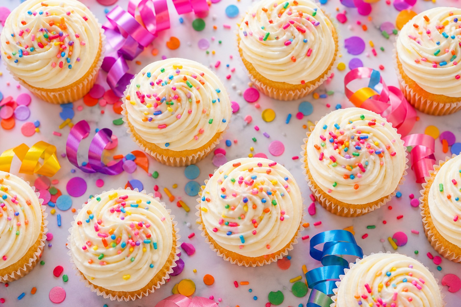 Preview for Cupcake Sprinkles No Candles Birthday Background