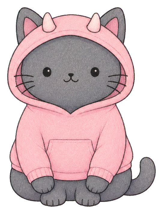 Preview for Kawaii Cat Dragon Hoodie Sticker