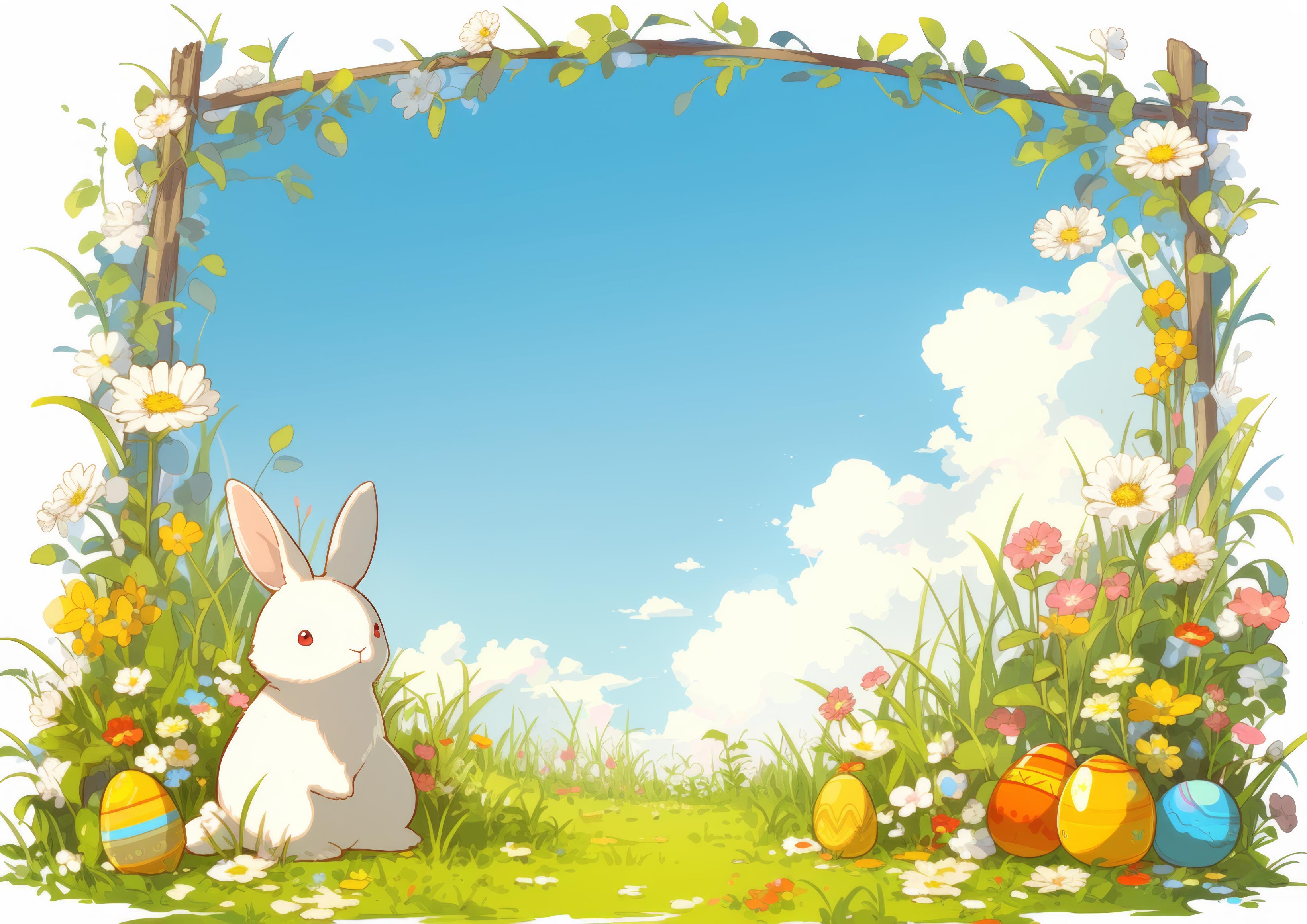 Preview for Easter-bunny-frame-background-3402a