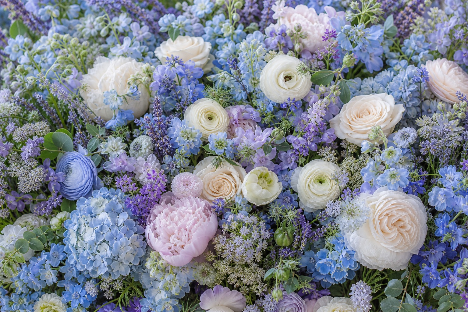Preview for Lavender Blue Wildflower Wedding Background