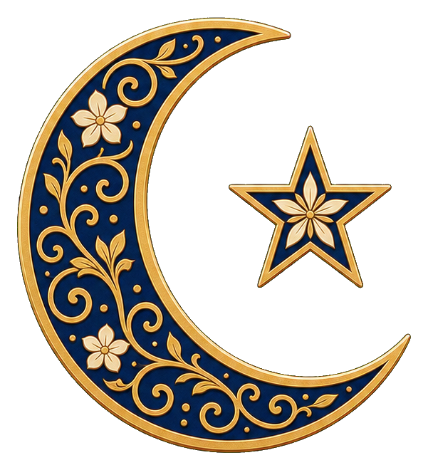 Preview for Gold Crescent And Star Sticker