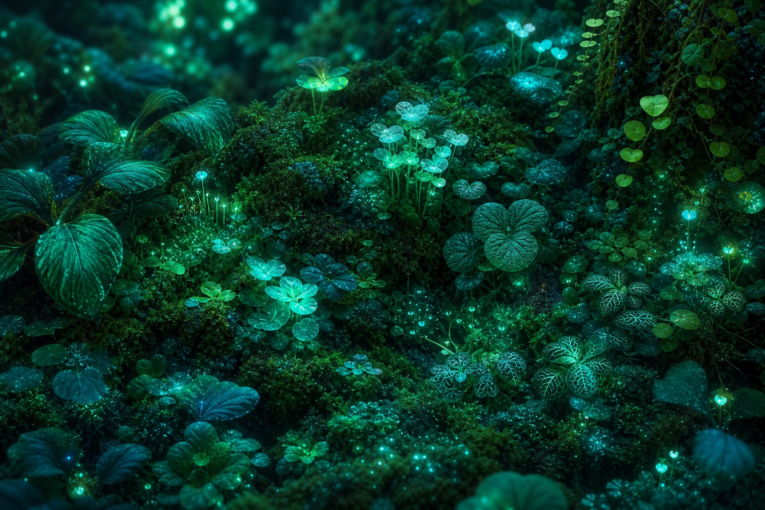 Preview for Bioluminescent Botanical Background