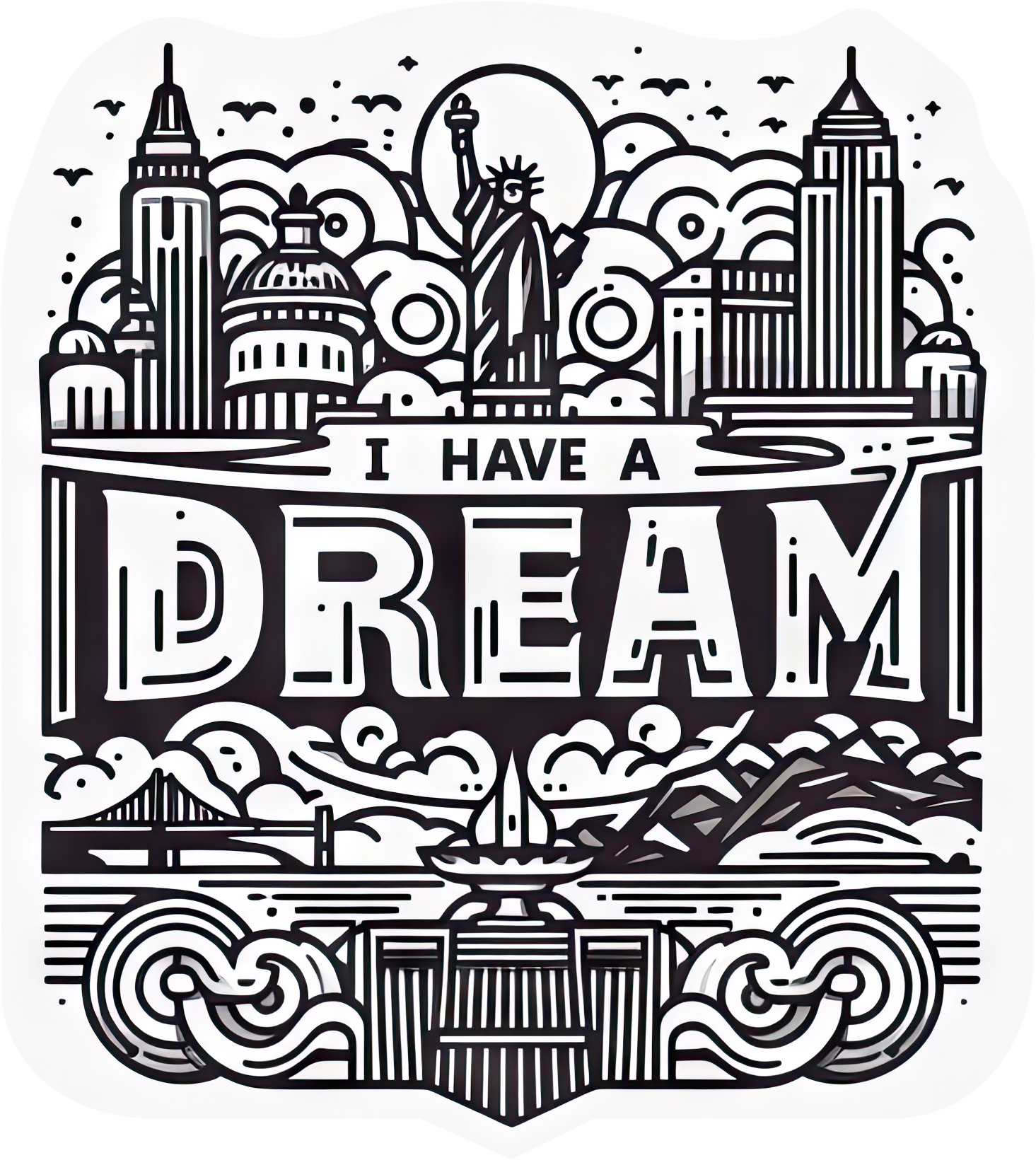 Preview for I-have-a-dream-illustration-mlk-sticker-1165a