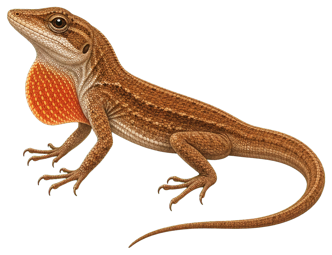 Preview for Brown Anole Pose Sticker