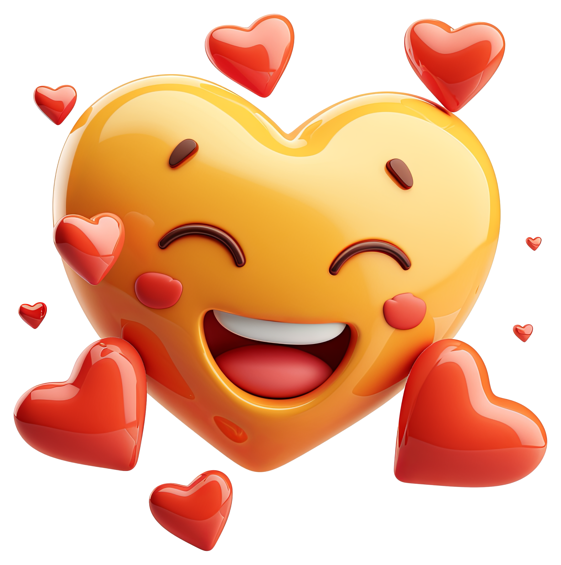 Preview for Smiling-heart-emoji-with-hearts-3d-emoji-sticker-f58ab