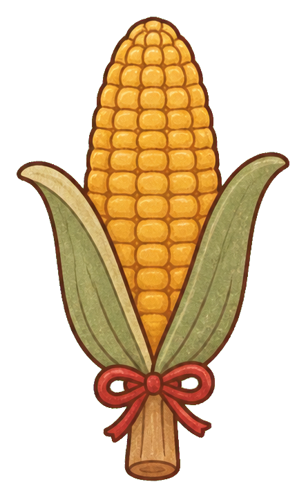 Preview for Muted Gold Thanksgiving Corn Cob Sticker