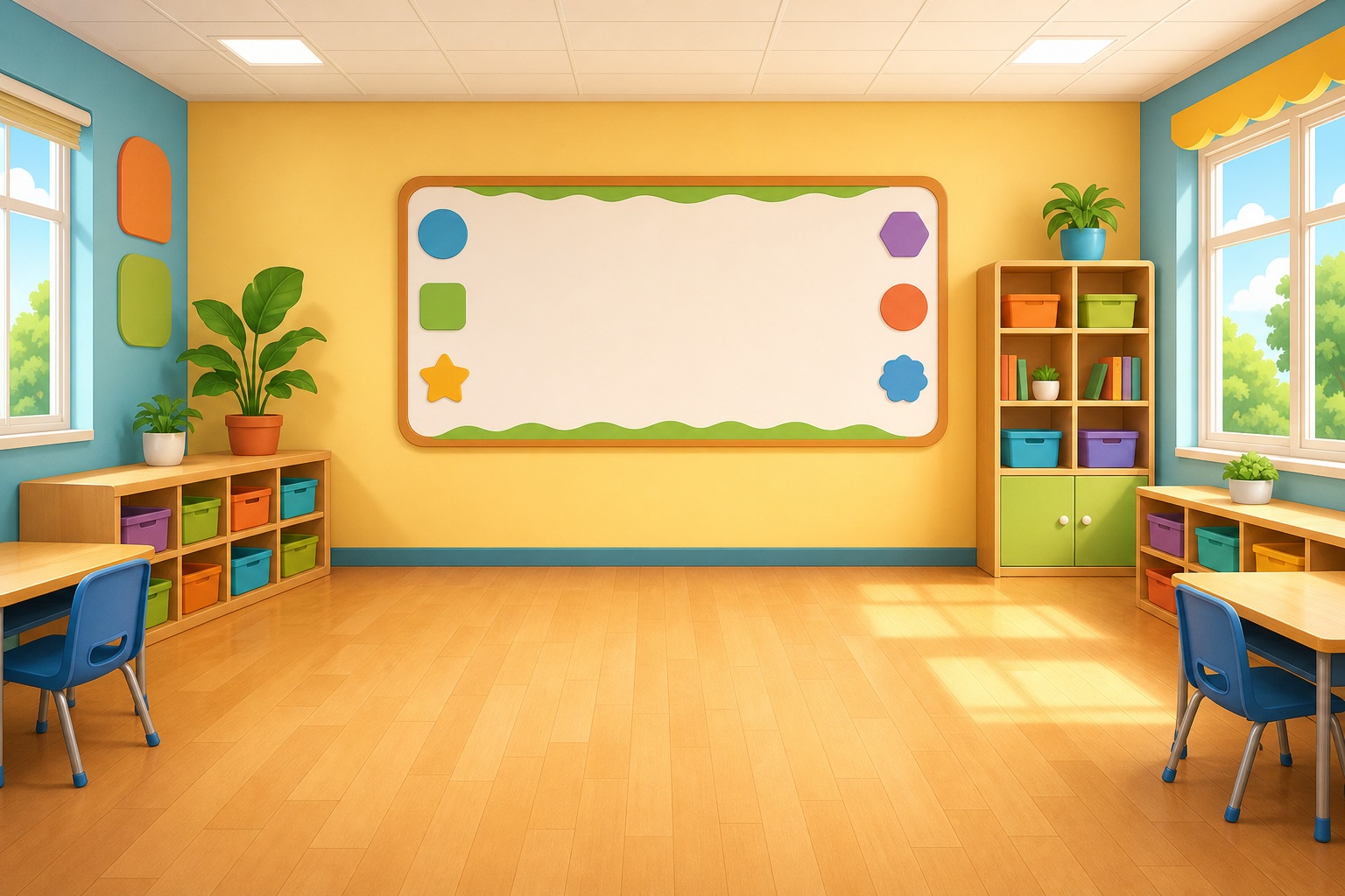 Preview for Bright Cartoon Classroom Background